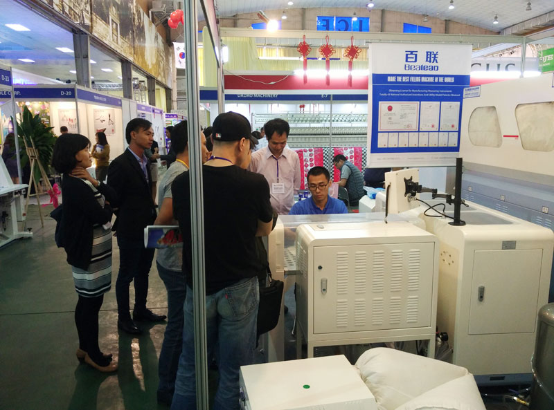 Bealead Down-Filling machine have been accepted in Southeast Asian market. Bealead has attend the exhibition at Hanoi, the benefits are to the new and also the old customers.